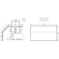 SHD-119L Poly. Lathe Chuck Shield for 6" Chucks and Smaller (No Rear Angle)