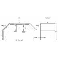 SHD-5516L Steel Lathe Chuck Shield for 32" Chucks and Smaller (With Rear Angle)