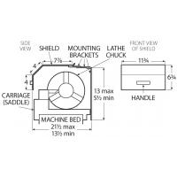 SHD-1612C Lathe Carriage Shield for 8" Chucks and Smaller