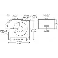 SHD-2816C Lathe Carriage Shield for 15" Chucks and Smaller