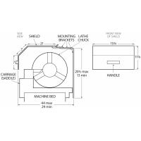 SHD-3516C Lathe Carriage Shield for 20" Chucks and Smaller