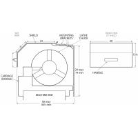 SHD-4120C Lathe Carriage Shield for 28" Chucks and Smaller