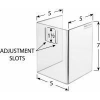 RSO-157U 5" x 7" x 3/16" U-Shaped Shield With 5" Sides and 1½" Slots in Front for Up/Down Adjustment. Weight: 14.6 oz.