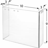 RSO-169U 10" x 9" x 3/16" U-Shaped Shield With 3" Sides. Weight: 23.0 oz.