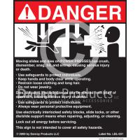 LBL-031 Adhesive Safety Sign for <strong>Power Presses</strong> 8¾" W x 10½" H