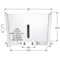 SHD-2315MP Portable Shield With 22" x 15¾" Shield With 3" Vertical Wings and Vise Cutout