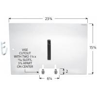 SHD-2315MFP Portable Shield With 23¾" x 15¾" Flat Shield and Vise Cutout