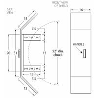 SHD-6116L Steel Lathe Chuck Shield for 52" Chucks and Smaller