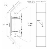 SHD-7416L Steel Lathe Chuck Shield for 62" Chucks and Smaller