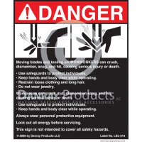 LBL-013 Adhesive Safety Sign for <strong>Ironworkers</strong>  5" W x 6" H
