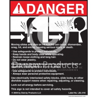LBL-018 Adhesive Safety Sign for <strong>Headers</strong> 5" W x 6" H