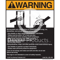 LBL-024 Adhesive Safety Sign for <strong>Sanders</strong> 5" W x 6" H